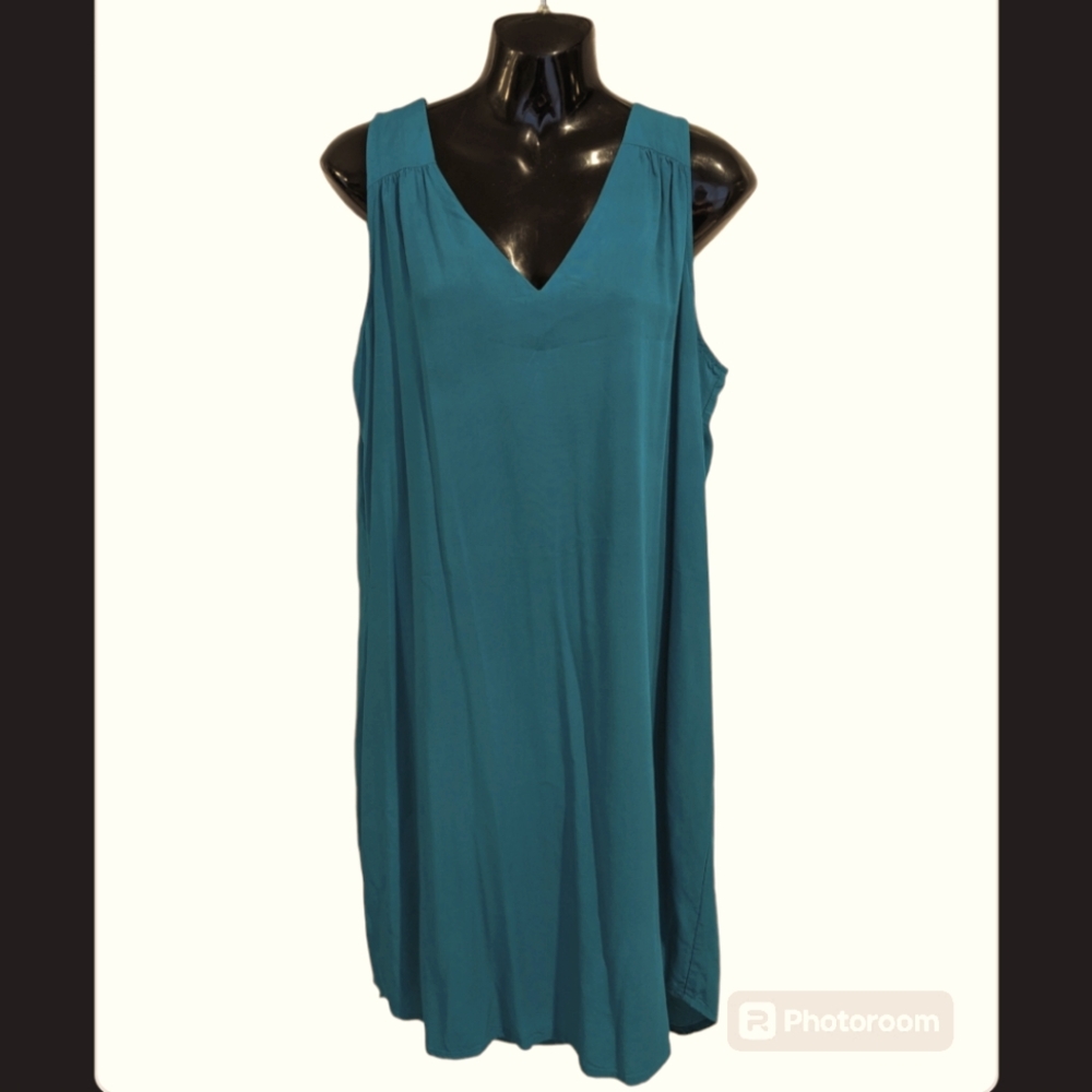 Bright Aqua Colour Shift Dress